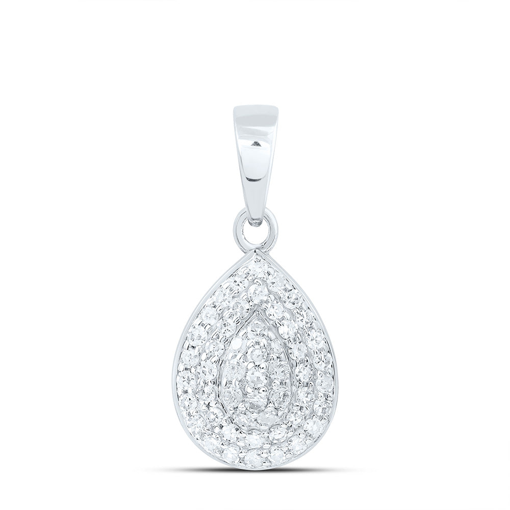 10k Gold 1/5 CTW-Natural Diamond Fashion Pear Pendant