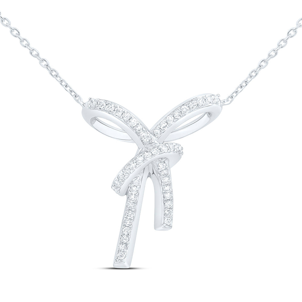 14k Gold 1/5 CTW-Natural Diamond Fashion Necklace (18 Inch )