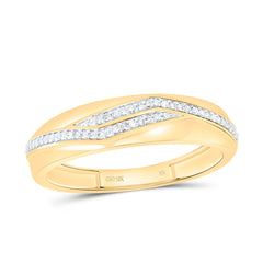 10k Gold 1/8 CTW-Natural Diamond Gift Mens Band