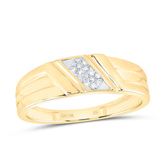 10k Gold 1/20 CTW-Natural Diamond Gift Mens Band