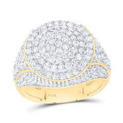 10k Gold 2 1/2 CTW-Natural Diamond Round Mens Ring
