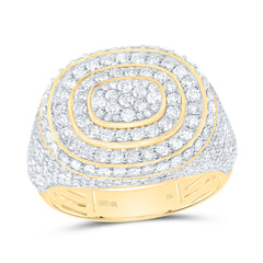 10k Gold 2 3/4 CTW-Natural Diamond Mens Ring