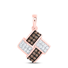 10k Gold 1/6 CTW-Natural Diamond Fashion Cognac Natural Pendant