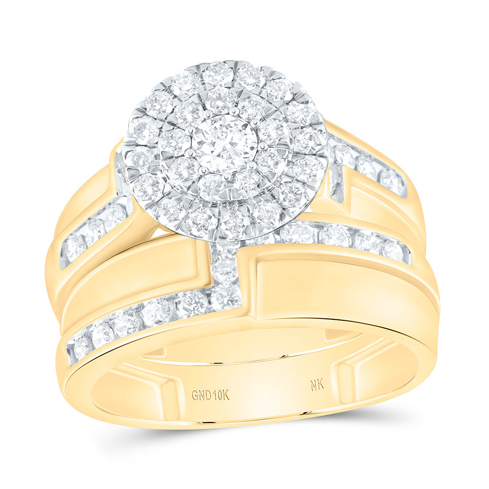 10k Gold 1 1/3 CTW-Natural Diamond Round Trio Set