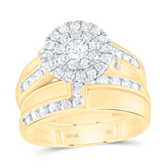 10k Gold 1 1/3 CTW-Natural Diamond Round Trio Set