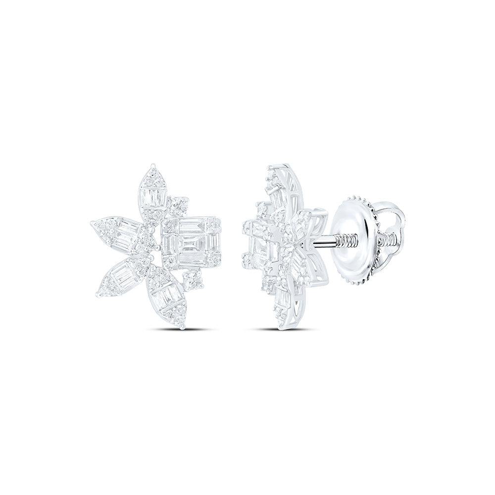 14k Gold 7/8 CTW-Natural Diamond Fashion Earring