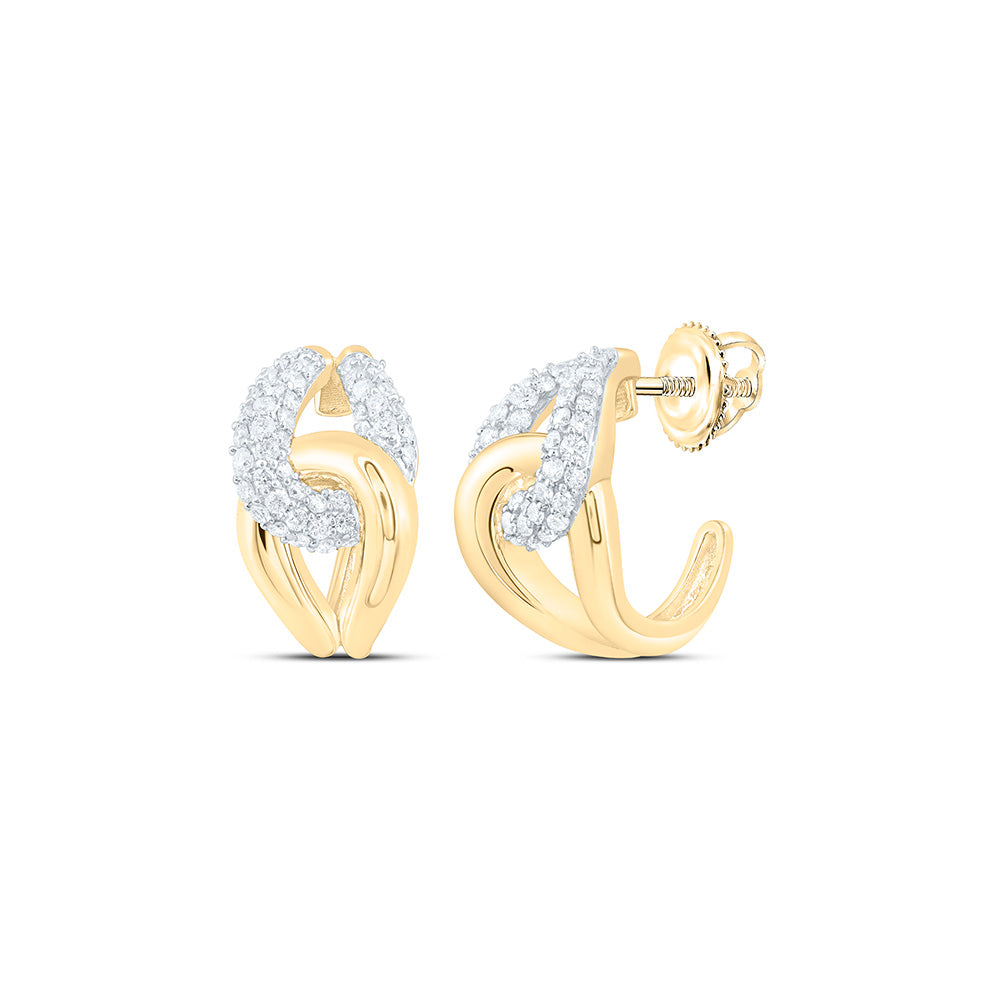 14k Gold 1/2 CTW-Natural Diamond Fashion Earring