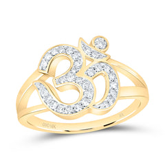 10k Gold 1/4 CTW-Natural Diamond Om Fashion Ring