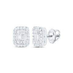 14k Gold 1/4 CTW-Natural Diamond Fashion Emerald Earring