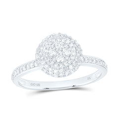 10k Gold 3/8 CTW-Natural Diamond Fashion Flower Ring