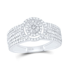 Sterling Silver 5/8 CTW-Natural Diamond Gift Round Ring