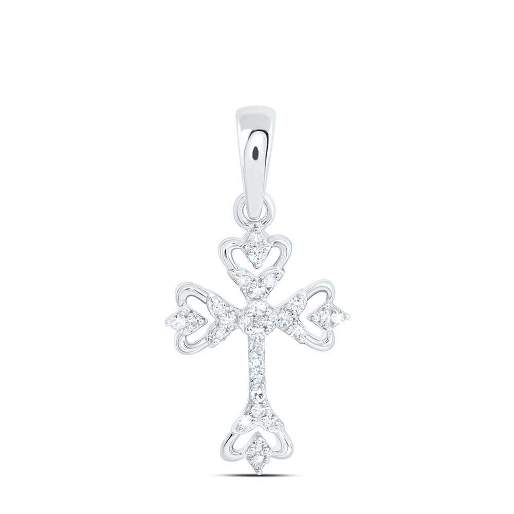 10k Gold 1/12 CTW-Natural Diamond Gift Cross Pendant