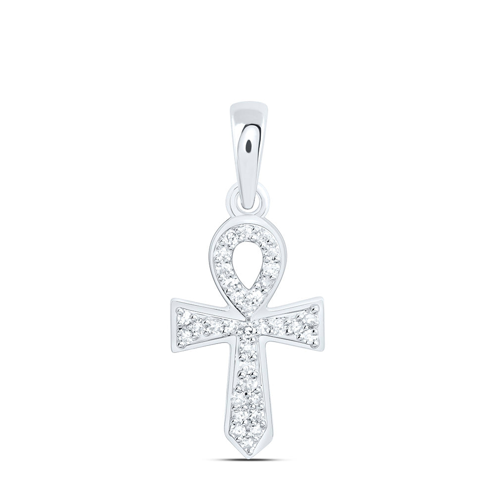 10k Gold 1/10 CTW-Natural Diamond Gift Cross Pendant