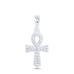 10k Gold 1/10 CTW-Natural Diamond Gift Cross Pendant