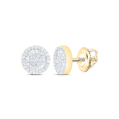 10k Gold 3/8 CTW-Natural Diamond Fashion Round Earring