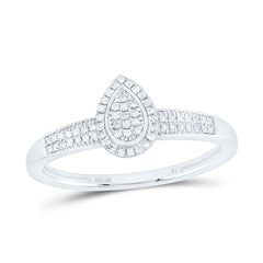 10k Gold 1/8 CTW-Natural Diamond Gift Pear Ring