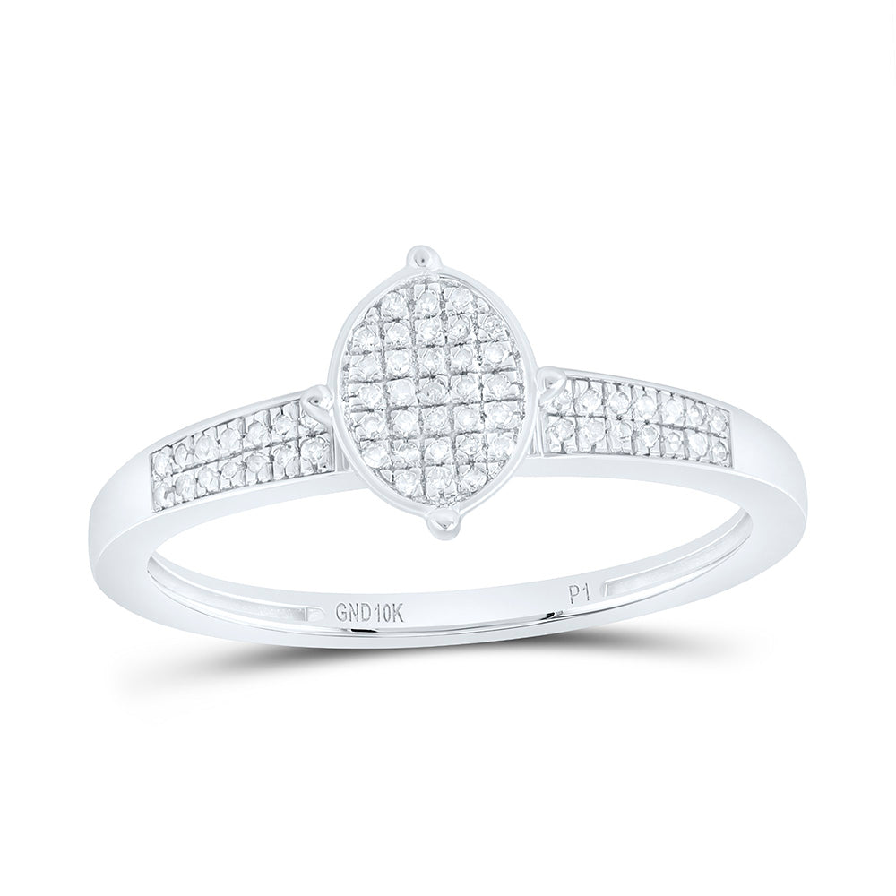 10k Gold 1/8 CTW-Natural Diamond Gift Oval Ring