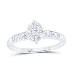 10k Gold 1/8 CTW-Natural Diamond Gift Oval Ring