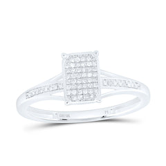 10k Gold 1/8 CTW-Natural Diamond Gift Emerald Ring