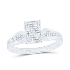 10k Gold 1/6 CTW-Natural Diamond Gift Emerald Ring