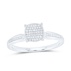 10k Gold 1/8 CTW-Natural Diamond Gift Cushion Ring