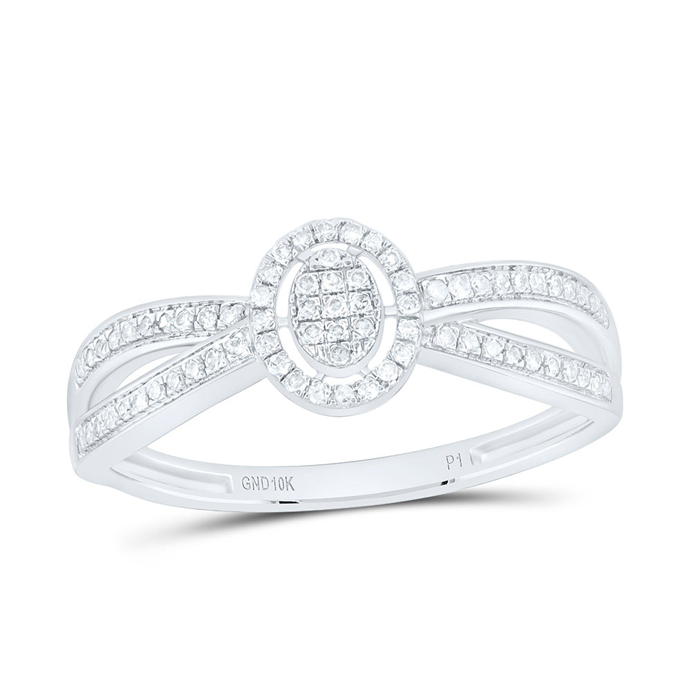 10k Gold 1/6 CTW-Natural Diamond Gift Oval Ring