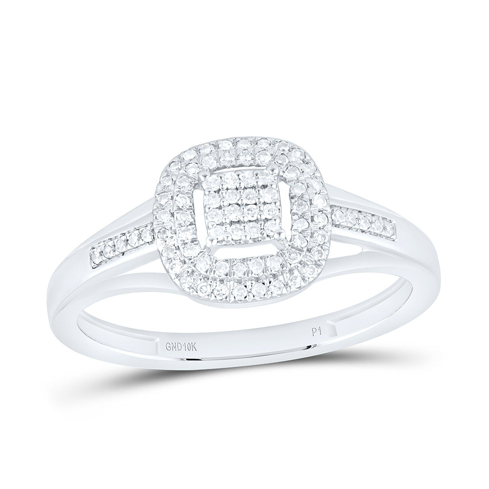 10k Gold 1/6 CTW-Natural Diamond Gift Cushion Ring
