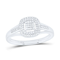 10k Gold 1/6 CTW-Natural Diamond Gift Cushion Ring