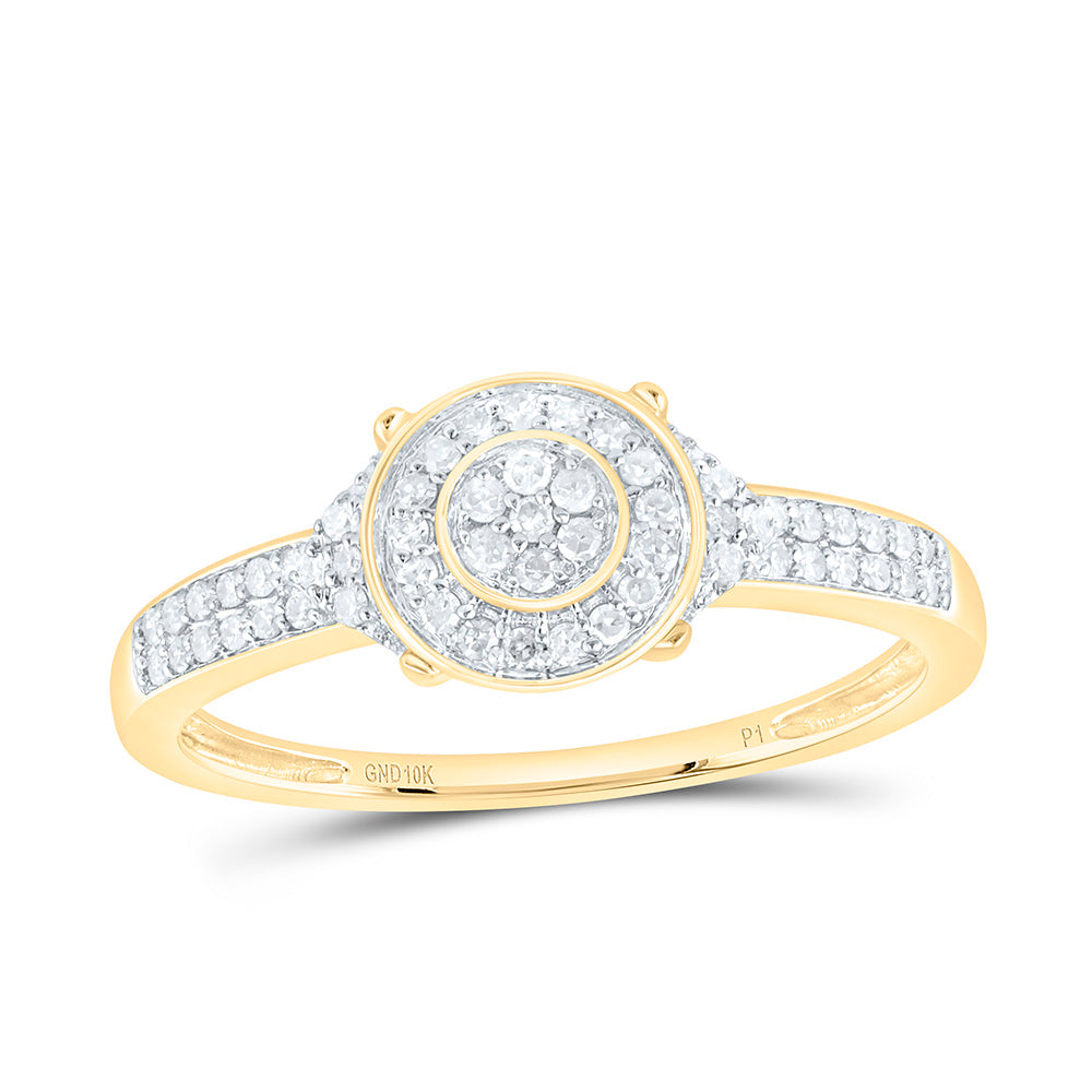 10k Gold 1/5 CTW-Natural Diamond Gift Round Ring