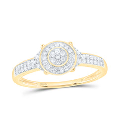 10k Gold 1/5 CTW-Natural Diamond Gift Round Ring