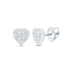 10k Gold 0.03 CTW-Natural Diamond Gift Heart Earring