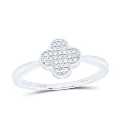 10k Gold 1/12 CTW-Natural Diamond Gift Clover Ring