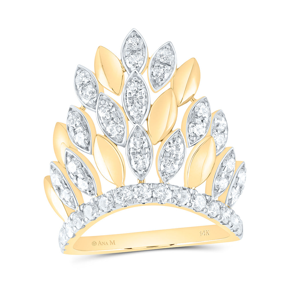14k Gold 1 1/3 CTW-Natural Diamond Fashion Ring