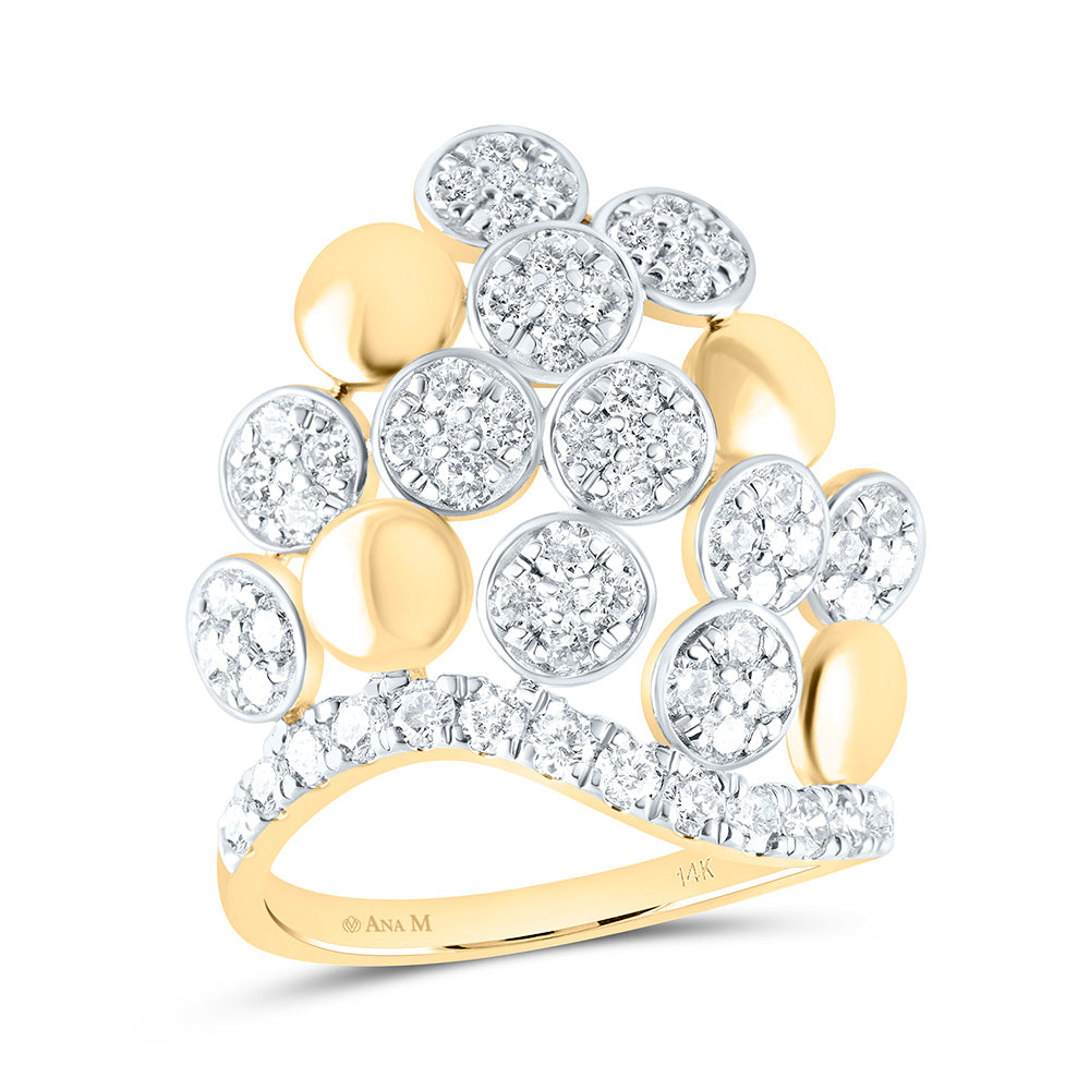 14k Gold 1 5/8 CTW-Natural Diamond Fashion Ring