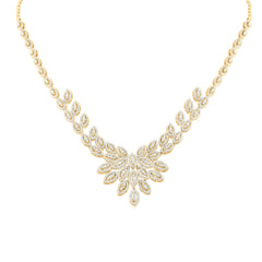 14k Gold 6 7/8 CTW-Natural Diamond Fashion Necklace (17 Inch )