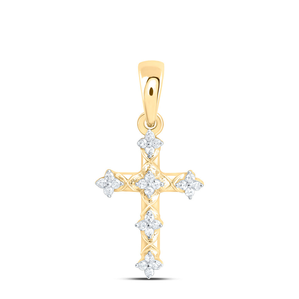 Sterling Silver 1/12 CTW-Natural Diamond Gift Cross Pendant