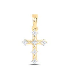 Sterling Silver 1/12 CTW-Natural Diamond Gift Cross Pendant