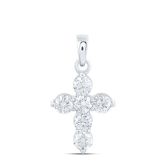 14k Gold 1/4 CTW-Natural Diamond Fashion Cross Pendant