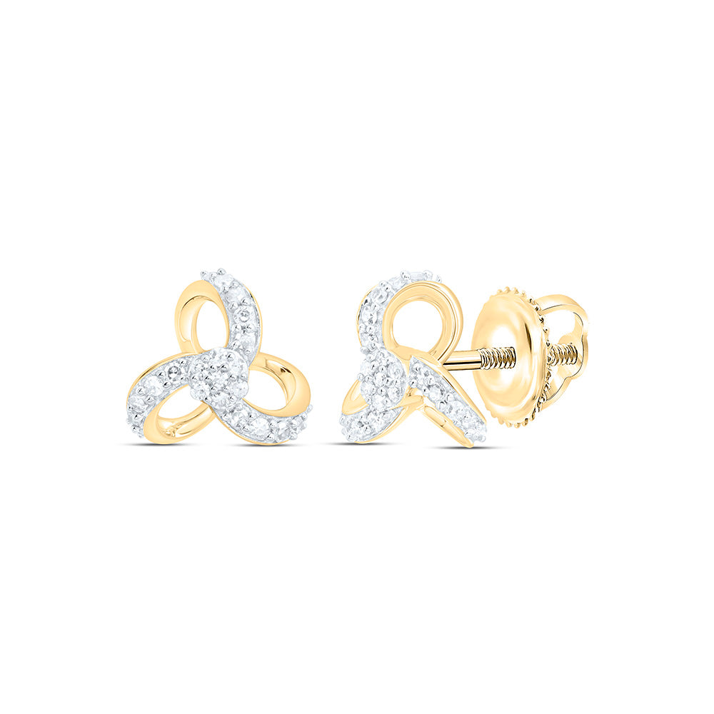 10k Gold 1/6 CTW-Natural Diamond Fashion Earring