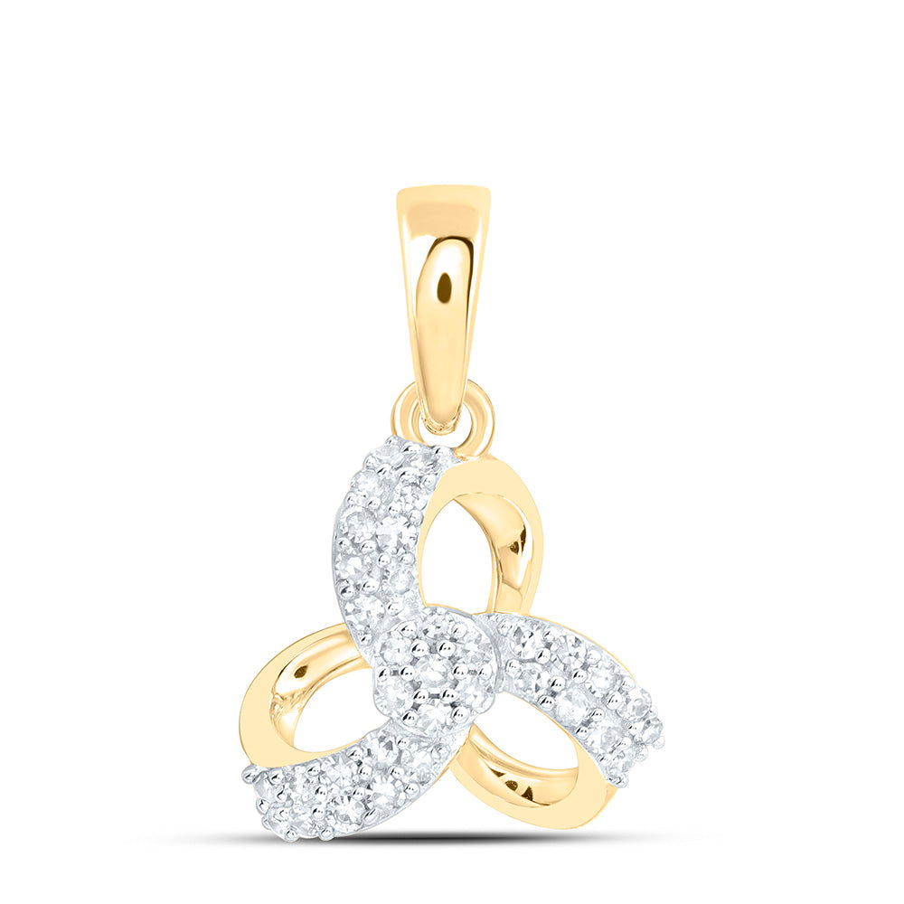 10k Gold 1/8 CTW-Natural Diamond Fashion Pendant
