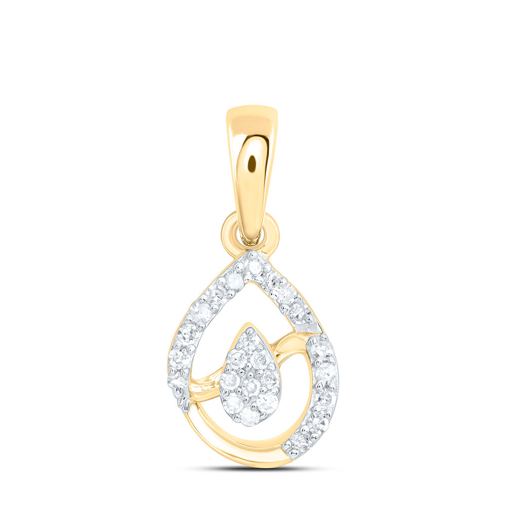 Sterling Silver 1/10 CTW-Natural Diamond Gift Pear Pendant