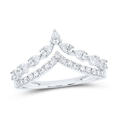 14k Gold 5/8 CTW-Natural Diamond Fashion Pear Ring