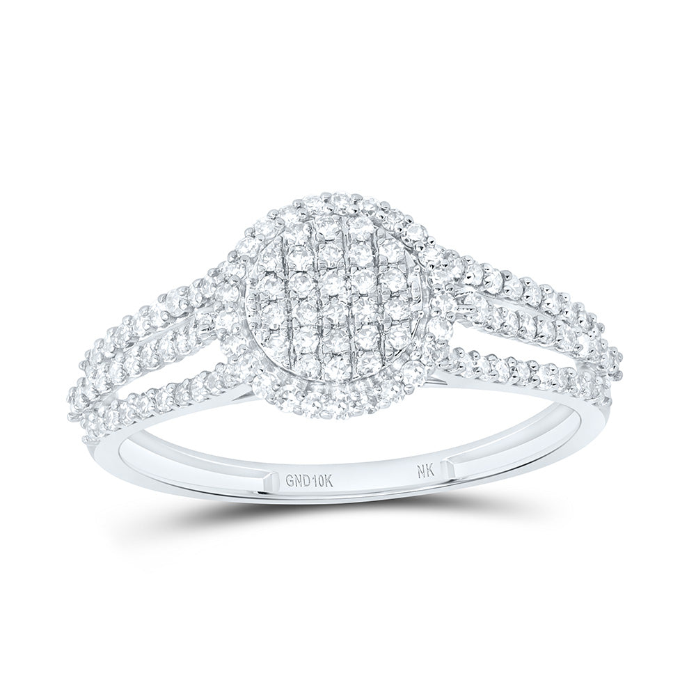 10k Gold 3/8 CTW-Natural Diamond Fashion Round Ring