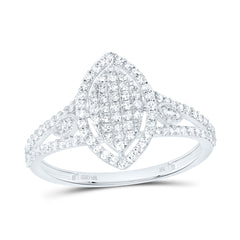 10k Gold 3/8 CTW-Natural Diamond Fashion Marquise Ring