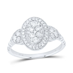 10k Gold 5/8 CTW-Natural Diamond Fashion Oval Ring