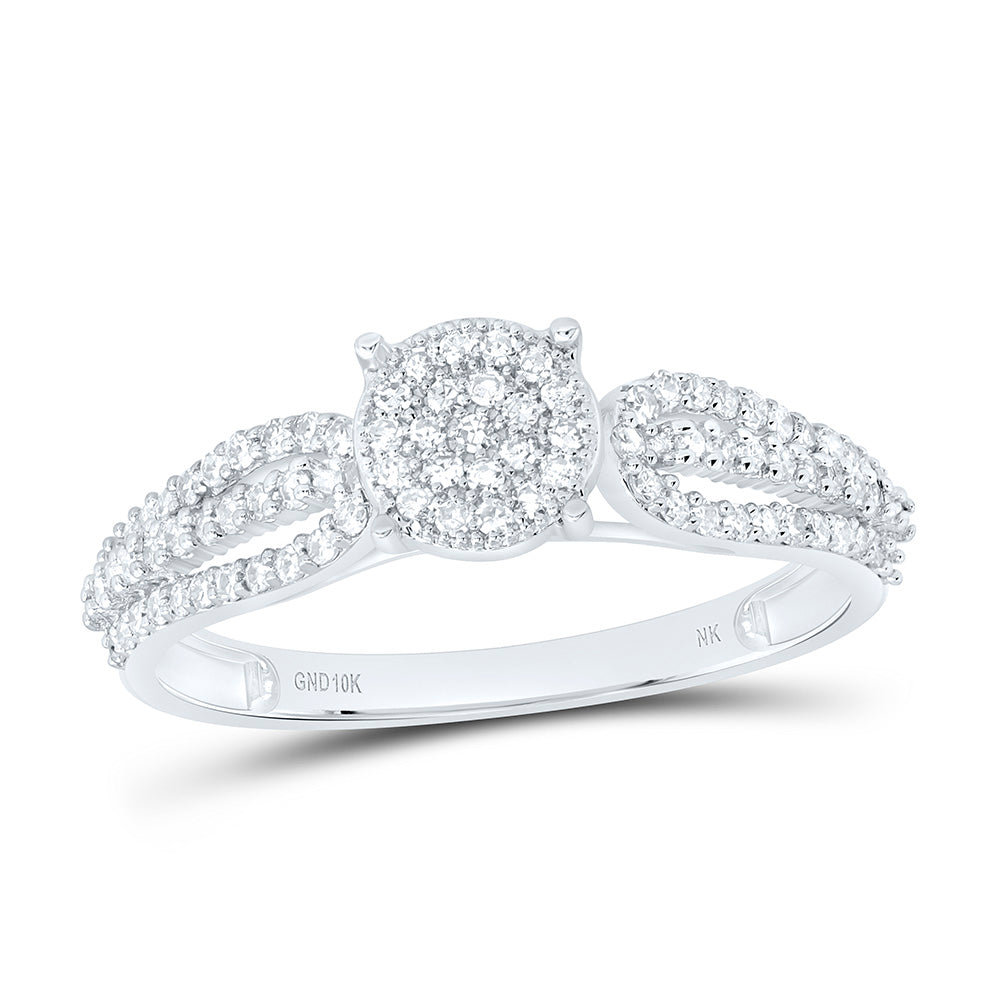 10k Gold 1/3 CTW-Natural Diamond Fashion Round Ring