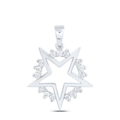 10k Gold 1/4 CTW-Natural Diamond Fashion Star Pendant