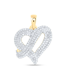 10k Gold 5/8 CTW-Natural Diamond Fashion Heart Pendant