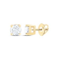 14k Gold 1/5 CTW-Natural Diamond I1 Ij Round Solitaire Earring