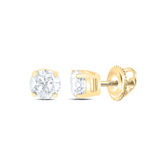 14k Gold 1/4 CTW-Natural Diamond I1 Ij Round Solitaire Earring